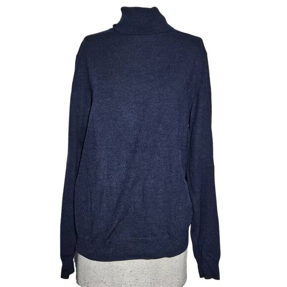Cacharel Blue Turtleneck Sweater Size Medium - Picture 1 of 3